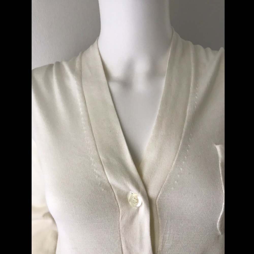 Aquilano Rimondi Women's Cardigan Sweater Ivory 40 - Picture 2 of 12
